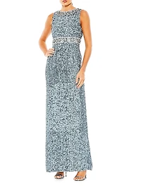 Beaded Column Gown