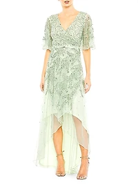 Metallic High-Low Gown