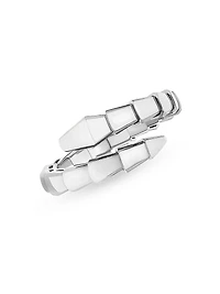 Serpenti Viper 18K White Gold Wrap Ring