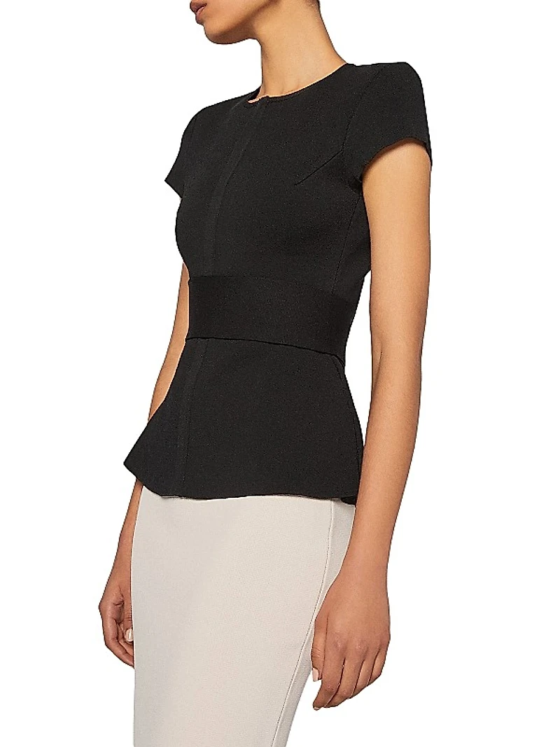 Belted Crepe Knit Jacket