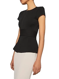 Belted Crepe Knit Jacket