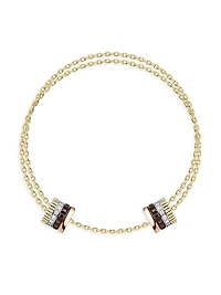 Quatre Classique Tri-Tone 18K Gold & 0.24 TCW Diamond Chain Bracelet