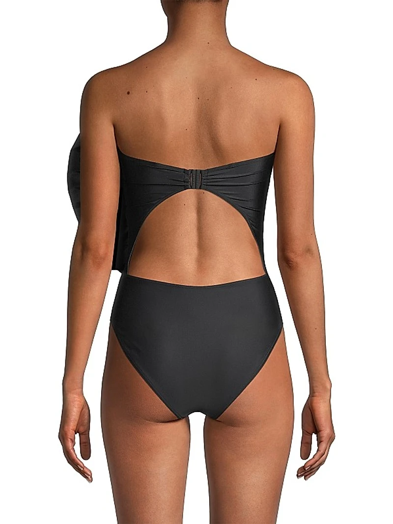 Sarita Ruffled Cutout One-Piece Swimsuit