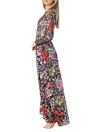 Ava Embroidered Floral Gown