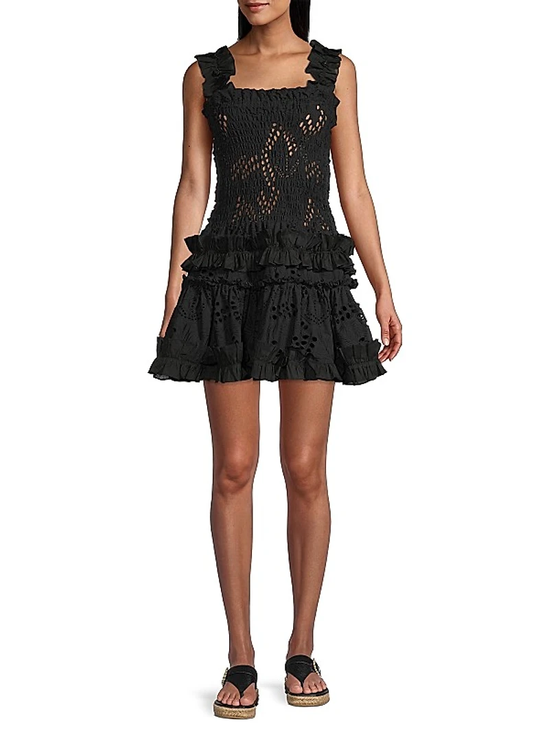 Alfresco Ruffle Minidress