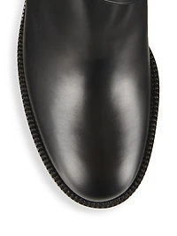 Pryle House Check & Leather Ankle Boots