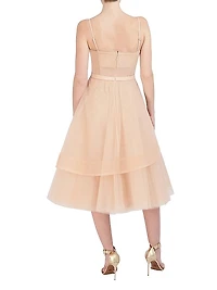 Corset Fit-&-Flare Midi-Dress