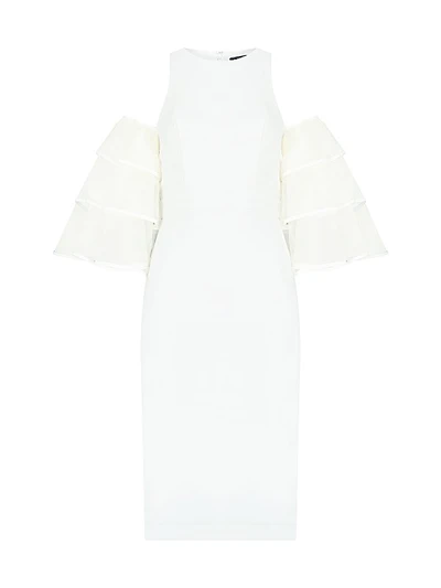 Cold Shoulder Ruffle Short Evening Dresses