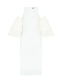 Cold Shoulder Ruffle Short Evening Dresses