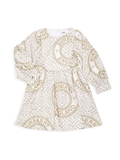 Little Girl's & Gir's Elita Logo Print Dress