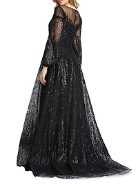 Beaded Fit-&-Flare Gown