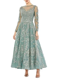 Floral Embellished Cocktail Dress