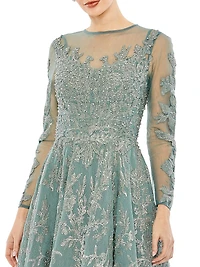 Floral Embellished Cocktail Dress