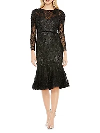 Embellished Floral Cocktail Dress