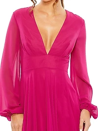 Plunging V-Neck Gown
