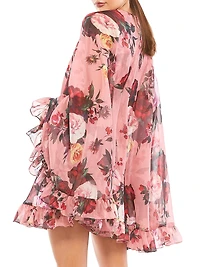 Ieena Floral Ruffle-Embellished Minidress