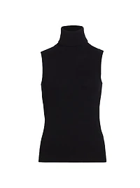 Sleeveless Turtleneck Sweater