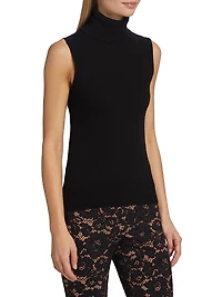 Sleeveless Turtleneck Sweater