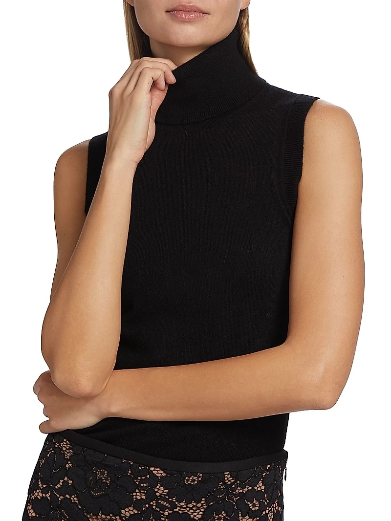 Sleeveless Turtleneck Sweater