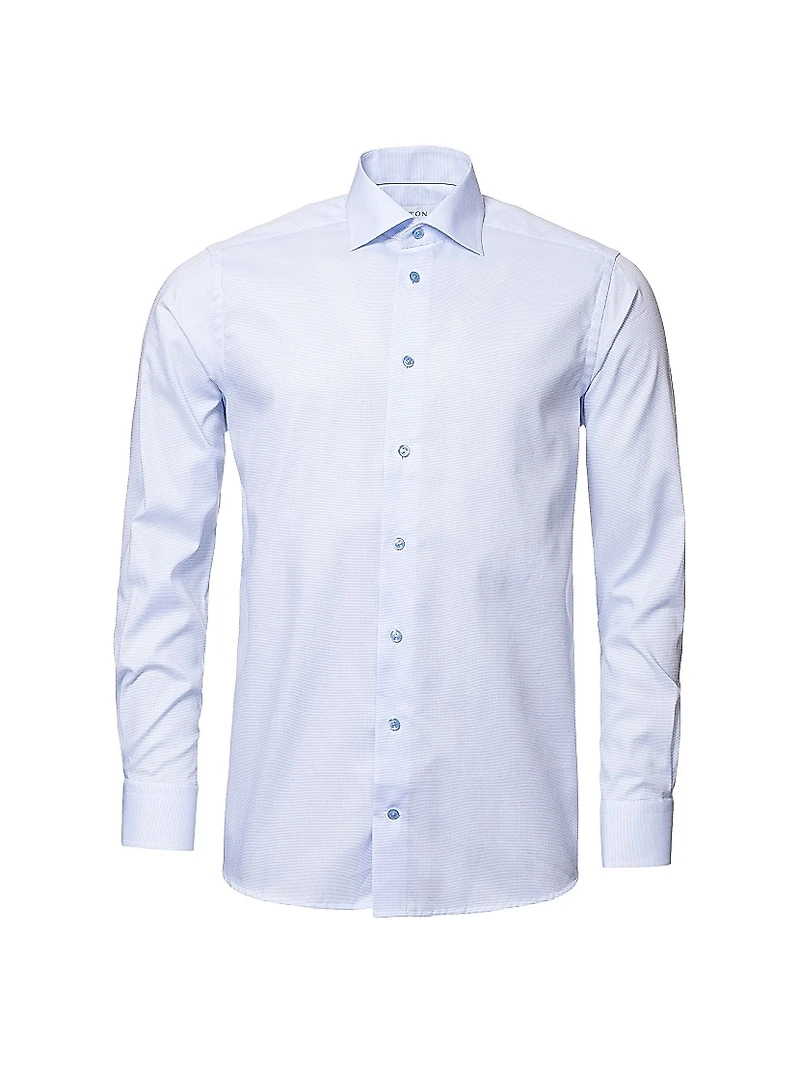 Contemporary-Fit Textured Solid Shirt