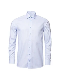 Contemporary-Fit Textured Solid Shirt