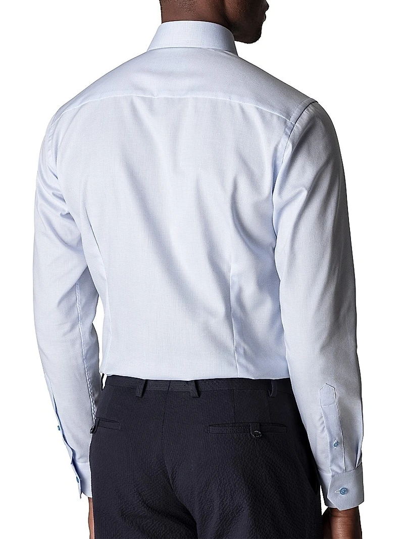 Contemporary-Fit Textured Solid Shirt