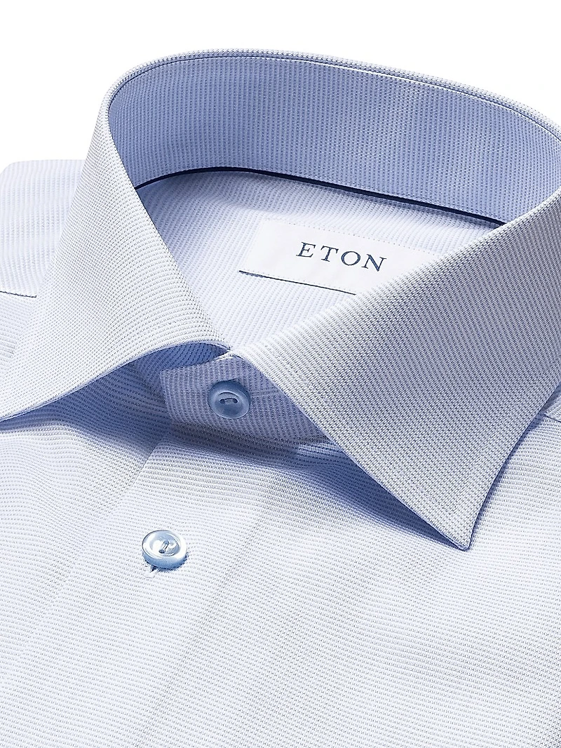 Contemporary-Fit Textured Solid Shirt