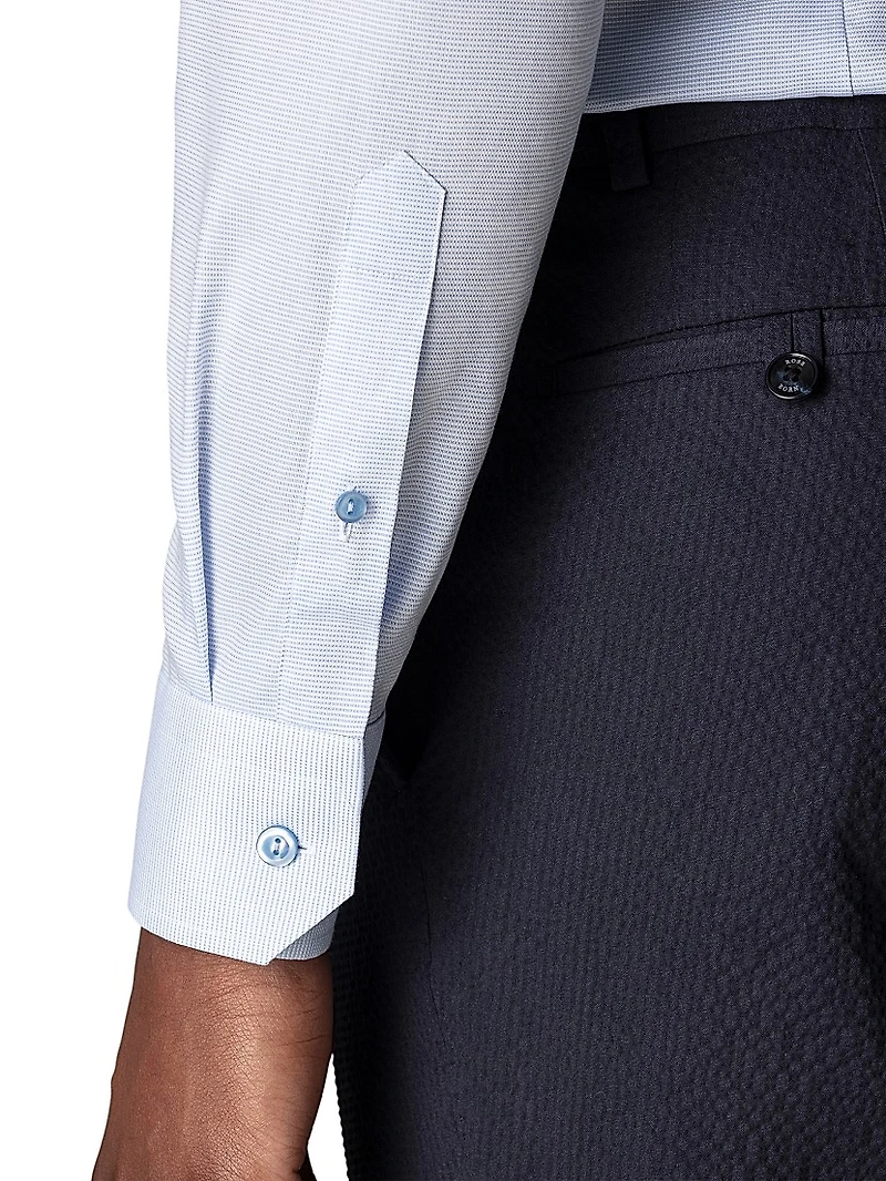Contemporary-Fit Textured Solid Shirt