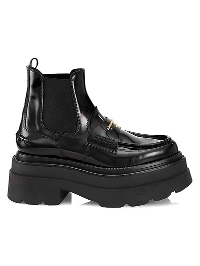 Carter Leather Platform Ankle Boots