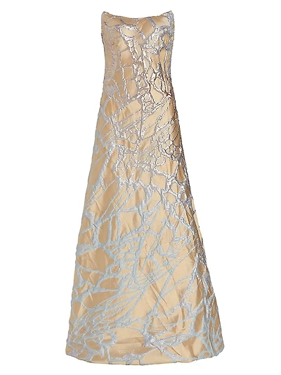 Metallic A-Line Gown