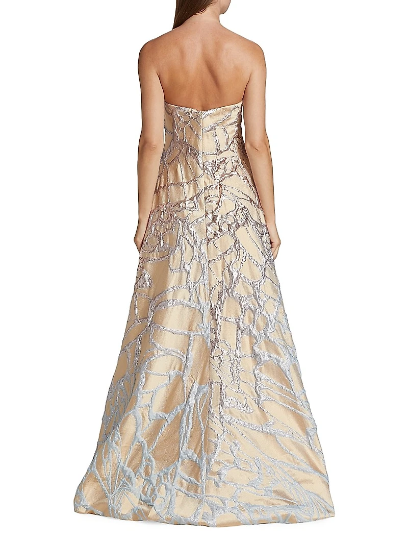 Metallic A-Line Gown