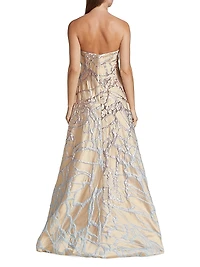 Metallic A-Line Gown