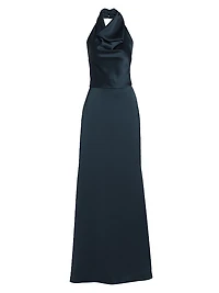 Satin Halter Gown