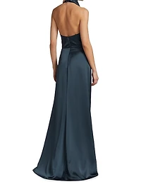 Satin Halter Gown