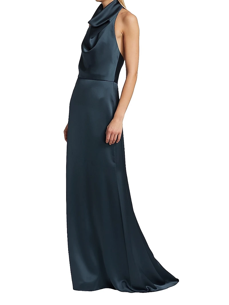 Satin Halter Gown