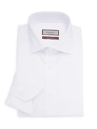 Solid Microtextured Dress Shirt