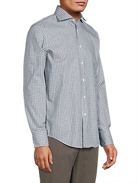 Geometric Print Sport Shirt