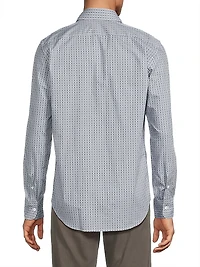 Geometric Print Sport Shirt