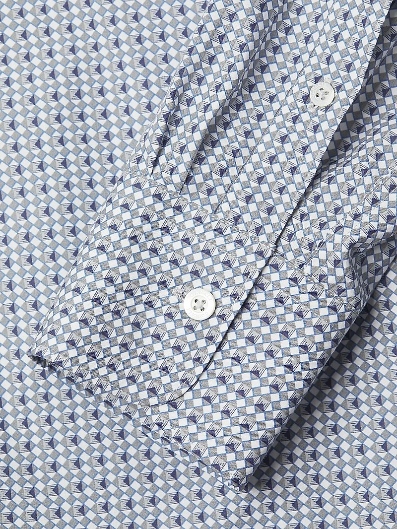 Geometric Print Sport Shirt