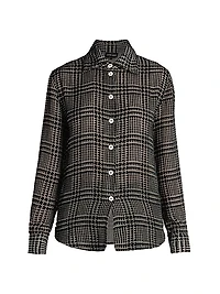 Flocked Herringbone Shirt