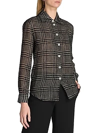 Flocked Herringbone Shirt