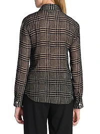 Flocked Herringbone Shirt