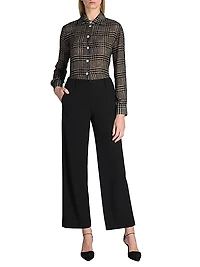 Flocked Herringbone Shirt