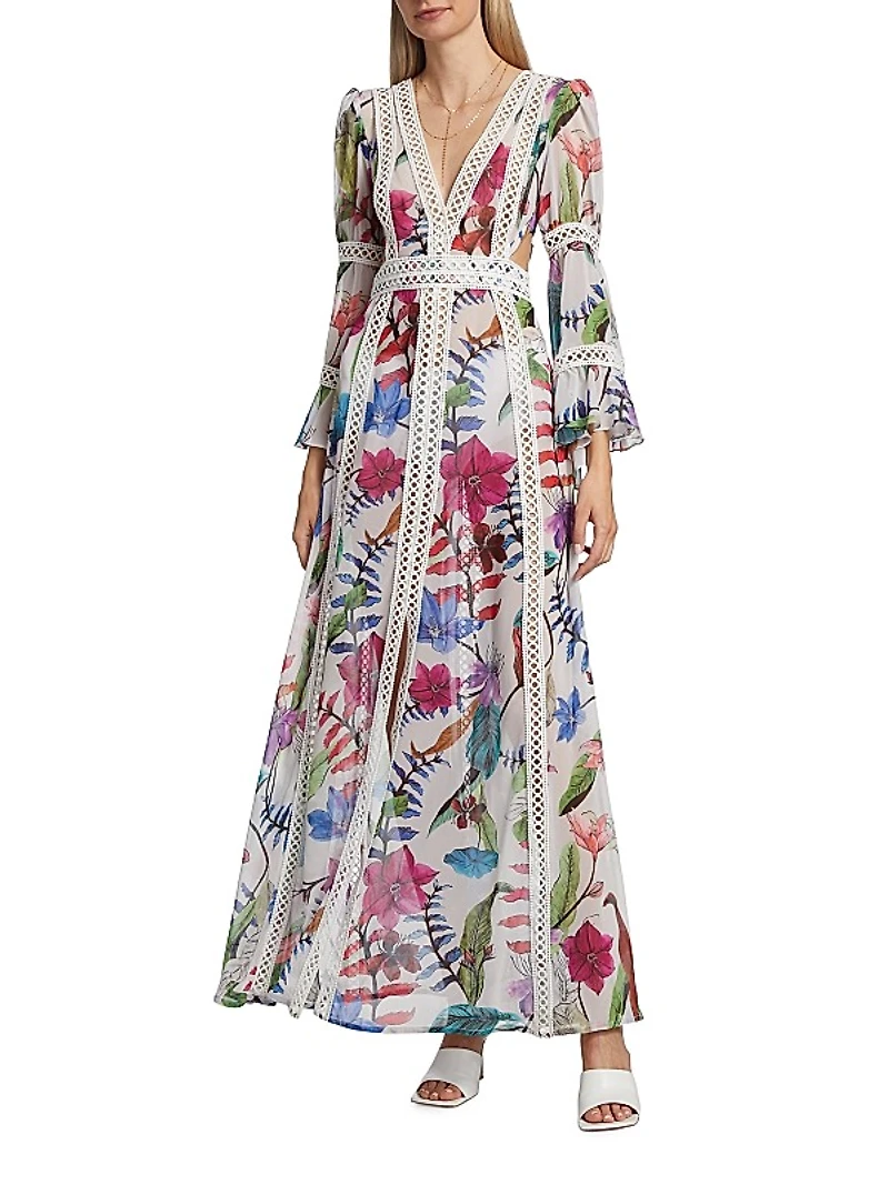 Zamia Lace Trim Maxi Dress