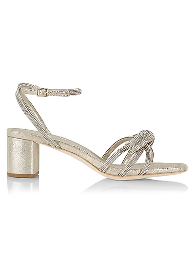 Mikel Crystal-Embellished Suede Sandals