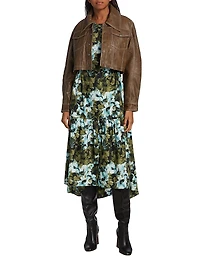 Blishagz Cut-Out Tiered Dress