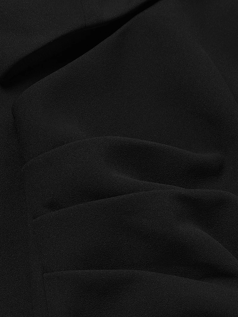 Elisebeth Crepe One-Shoulder Midi-Dress