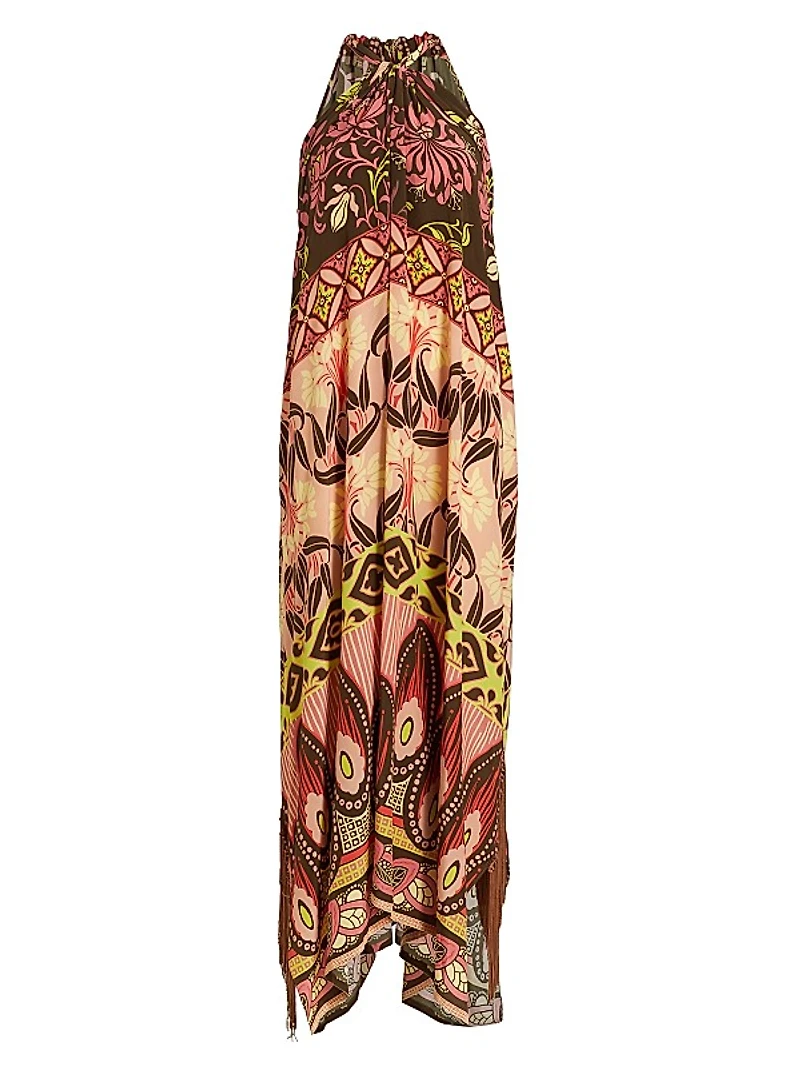 Tina Sleeveless Asymmetrical Maxi Dress