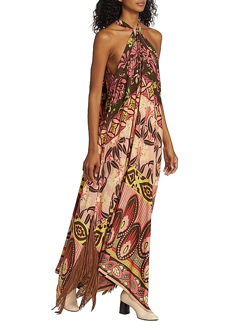 Tina Sleeveless Asymmetrical Maxi Dress