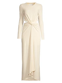 Odelia Twisted Cut-Out Ribbed Maxi Dress